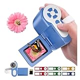 Kit di Esplorazione Ricaricabile: La batteria lithium 1000mAh (via USB-C) fornisce 3 ore di osservazione illimitata! Porta il microscopio bambini durante escursioni o al parco, e cattura i dettagli delle ali delle farfalle o delle radici con la scheda memoria 32GB inclusa. L'esplorazione della natura non è mai stata così immersiva.