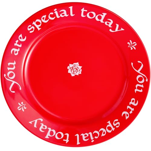 Xylarnoveth You Are Special Today Red Plate 10.6-Inch Ceramic Celebration Plate for Birthdays Weddings Anniversaries Baby Showers Graduations Milestones and Memorable Occasions