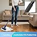 TidyBliss Mop Handle Commercial Heavy Duty, 57.5 inches Long Handle Industrial String Mop Stick Replacement Pole with Upgraded Jaw Clamp for for Floor Cleaning