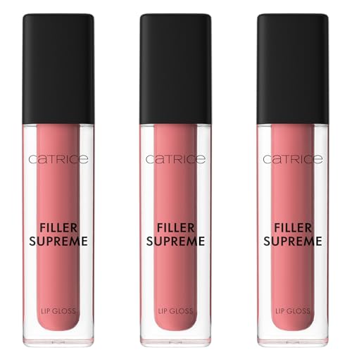 Catrice Filler Supreme Lip Gloss, Nr. 030, Pink, feuchtigkeitsspendend, volumengebend, vergrößernd, glänzend, vegan, ölfrei, ohne Konservierungsstoffe, ohne Parabene, 3er Pack (3x3.2ml)