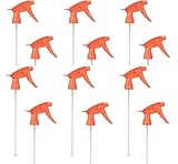 Sandhill Tools Trigger Spray Chemical & Acid Resistant Sprayer Replacement for 32 oz Bottles, Orange, 9-1/2' Dip Tube, 28-400 Neck Size (12 Pack)