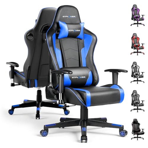 GTPLAYER Gaming Chair with Speakers Bluetooth Music Video Game Chair Audio...