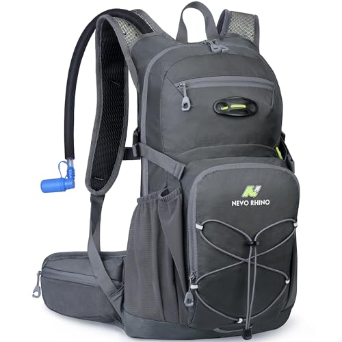 Image of N NEVO RHINO Hydration Backpack, 18L Multipurpose Hiking Backpack with 3L Water Bladder, Water Backpack Insulated Hydration Pack Ideal for Hiking and Cycling