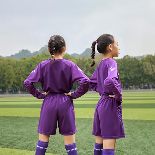 KELME Kids Goalie Shirt,Goalkeeper Jersey Padded Long Sleeve Soccer Football Training Uniform for Youth,Purple Kid Size 6 - Thumbnail 4
