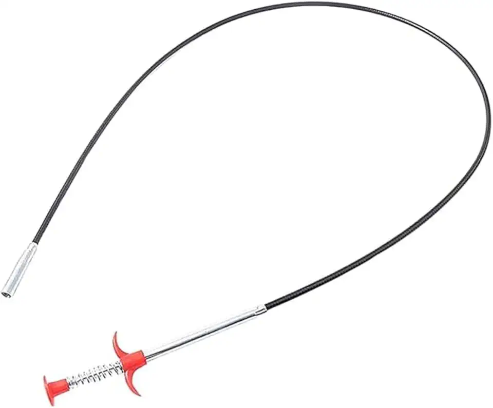 Desentupidor Limpador de Pias e Ralos com Garra Extensível, 2 Metros Cabo Flexível em Aço, Remoção de Resíduos sem Produtos Químicos, Ideal para Cozinha, Banheiro e Lavabo