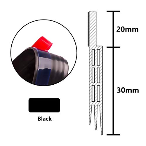 Image of Self-Adhesive Door Draft Stopper - Strong Under Door Silicone Sweep, Weather Stripping Insulation, Noise and Dustproof Bottom Seal Strip, 2 inch Width X 39 inch Length (Black)