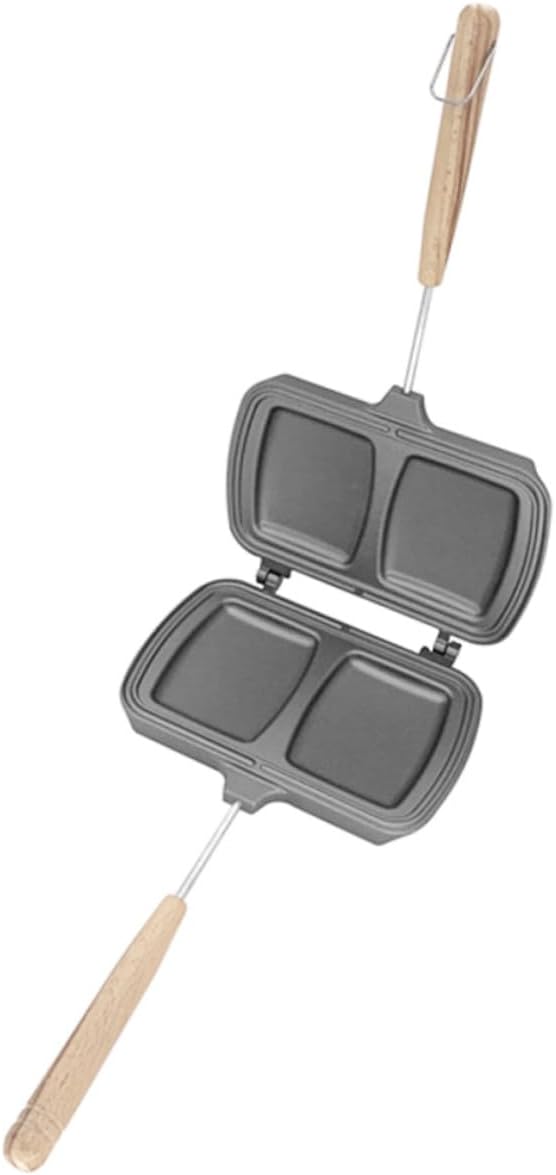 Double-sided Non-stick Breakfast Sandwich Maker Pan Versatile Cooking Utensil for Desserts and More for Indoor and Outdoor Use Easy to Clean