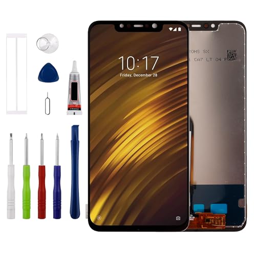 Duotipa [Nuevo] Pantalla LCD táctil digitalizador de repuesto para Xiaomi Mi Poco F1/Pocophone F1 M1805E10A 6,18 pulgadas con kit de herramientas de reparación técnica, color negro.