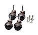 Caster Classics 4-Pack 2-inch Antique Copper Ball Caster with Wood Stem and Socket