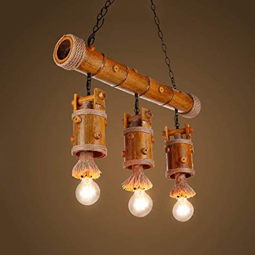 Lustre corde de chanvre E27 vintage luminaire de caractère pour restaurant