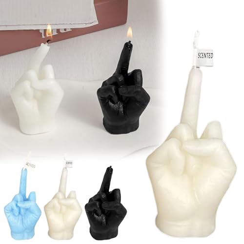 Middle Finger Candles,Funny Middle Finger Scented Candles,Soy Wax Hand Gesture Cute Candles,Creative Middle Finger Shaped Gesture Candles,Prank Candle Gift Home Bedroom Decoration Ornaments Supplies