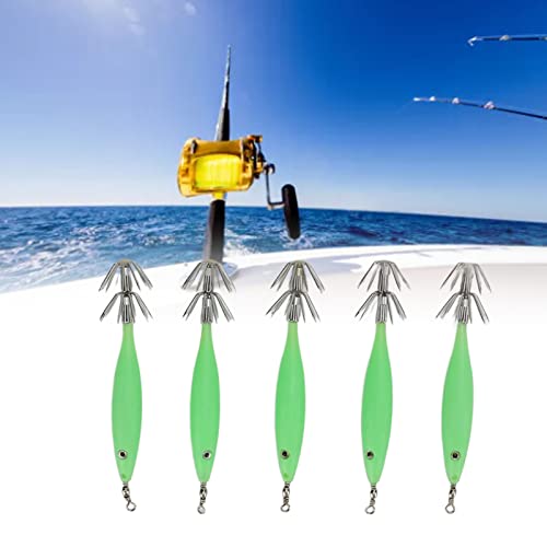 Inktvissen lokken, aantrekkelijk vissen lokken lichtgevende 8 cm lengte voor zoetwater voor vissers - Image 6