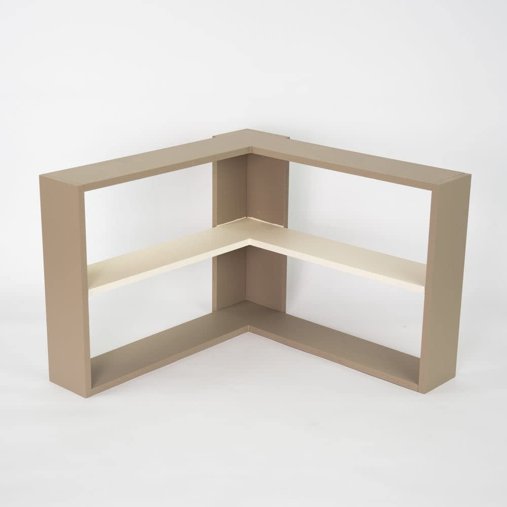 Declea Angolare alzatina con Mensola in Legno, Espositore a 3 Piani per Cibo, Dessert, Dolci, Arredo Cucina e Organizzatore da Cucina per Barattoli e Contenitori, Home Decor