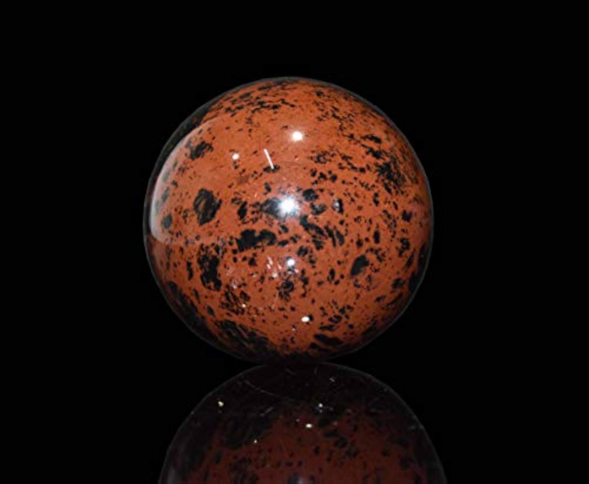 Mahogany Obsidian Chakra Balancing Sphere, Natural Healing Stone