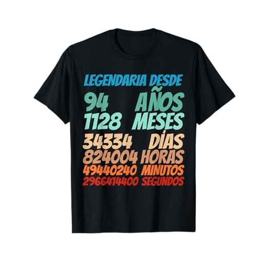 Legendario desde 94 años 94 cumpleaños mujeres Hombres Camiseta
