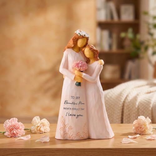 Figura decorativa madre e hija de resina 5.5 pulgadas miniatura 2