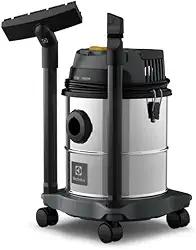 Electrolux Aspirador água pó função sopro compacto liquidos quimicos inox 1800W 12L total 8,5L util protetor termico GT12i 220V