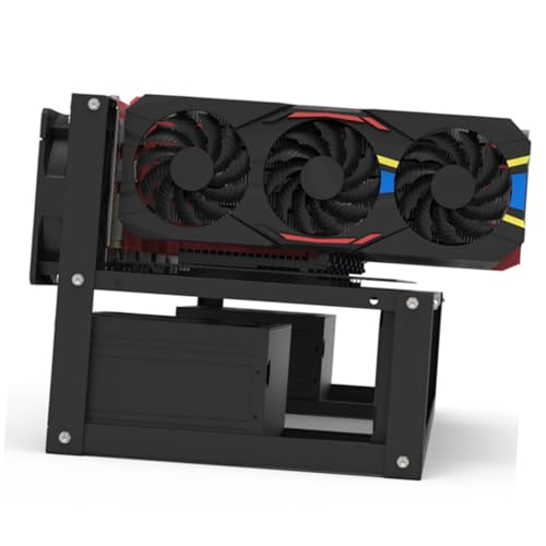 DIY Bare Frame Computer Case para GPUs Mid Tower Mining Rig Chassis con Gestión de Cables Limpia y Refrigeración miniatura 3