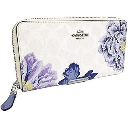 Amazon コーチ Coach 財布 長財布 6656 アコーディオン ジップ ウォレット シグネチャー キャンバス ウイズ カフェ ファセット プリント チョーク マルチ ホワイト Svron 花柄 レディース アウトレット品 並行輸入品 財布