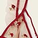 Women's Lingerie Sexy Bra Fashion Sleepwear Lace Underwear Sexy G-String Flower Thong Lingerie Mesh Lingerie (Red, L)