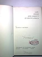 Law, order and liberty in South Africa, 0520022394 Book Cover