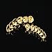 Txdvbls Grillz Mens Gold Grills for Your Teeth 14K Gold Plated 6 Teeth Caps Top Bottom Set Mouth Dental Grillz Teeth(Gold 6 teeth)