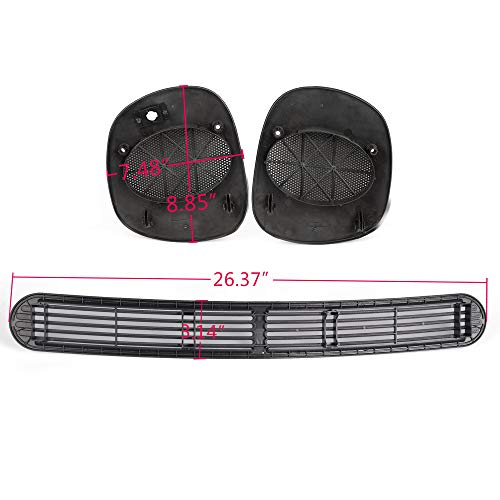 Pit66 Dash Defrost Vent Cover Panel + Left Right Speaker Grille Set, Compatible With 1998-2005 Chevrolet S10 Gmc Jimmy Sonoma/Oldsmobile Bravada/Blazer, 3Pcs #TOP1