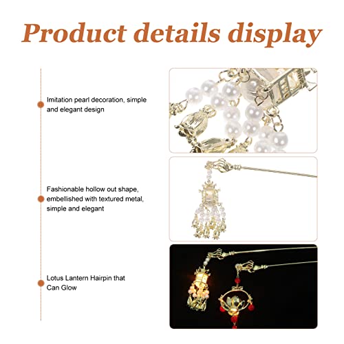 2 Pcs Vintage Hairpin Hair Clips Chinese Flower Tassel Headpieces For Women Girls, Ponytail Updo Bun For Thin Thick Hair