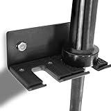 RIGERS Wall Mounted Barbell Holder - Single, Double or 3 Bars Hanger - UHMW Protector, Black Powder...