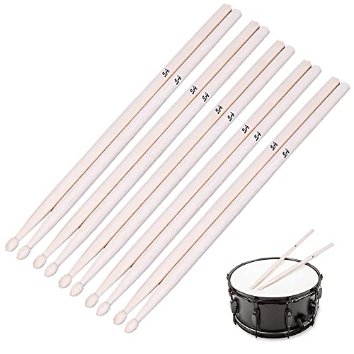MDDC 10 piezas 5A Drumsticks, Baquetas 5A De Madera De Arce, Baquetas Antideslizantes, Baquetas Clasicas, Apto Para Niños, Estudiantes, Adultos, Instrumentos De Percusión Cover