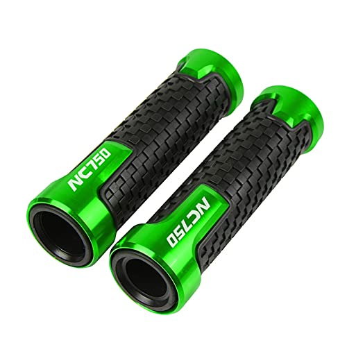 Guidon moto HONDA NC750 poignées vertes 22mm pour les trajets routiers