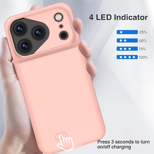 Coque batterie iPhone 6,7 pouces rose GIN FOXI pour rester connecté en voyage - 6