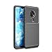 Produktbild Nokia 7.2 Hülle, Silikon-Leder [dünn, flexibel, TPU, stoßdämpfend, Karbonfaser-Hülle für Nokia 7.2 Hülle, schwarz