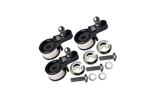 GPM Upgrades Aluminum 6061-T6 Servo Horn W. Built-in Spring (for Locking Diff) 1/10 TRX4 Defender Trail Crawler(82056-4)/ TRX6 Mercedes-Benz G-63 Mag 6X6(88096-4) RC Car (Black)