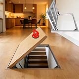 Bündige Montage: Positionieren Sie einfach das Türblatt auf vier Halterungen, befestigen Sie es fest mit Spreizdübeln durch vorgebohrte Löcher und montieren Sie anschließend Ihren gewählten Bodenbelag mit Montagekleber.