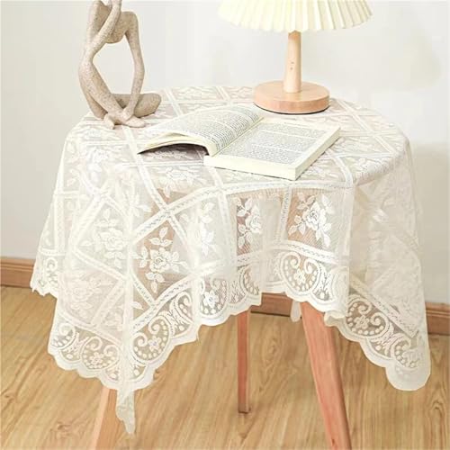 Nappe en dentelle beige rectangulaire carrée nappe de table