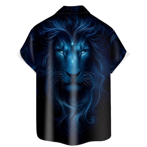 Mens' Hawaiian Shirts Short-Sleeved Button Down Shirt Standard-Fit Casual Loose Fit Shirts2