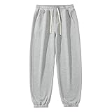 Mens Athletic Sweatpants with Pockets, Drawstring Workout Gym Joggers Pants for Men Running Jogging & Lounge Gray