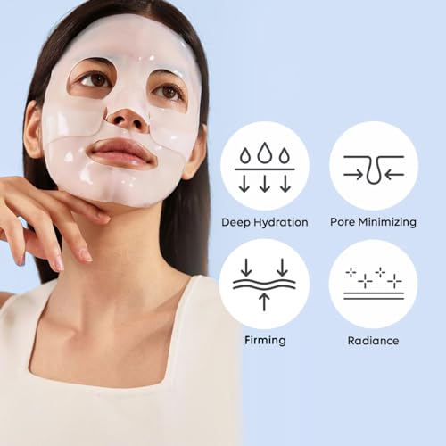 TBeaufave Bio Collagen Face Mask, Bio-dance Collagen Mask Overnight, Bio dance Bio-Collagen Real Deep Mask, Collagen Mask, Face Masks Beauty, Hydrating Face Mask, Pore Minimizing, Firming, 6PCS - Image 3