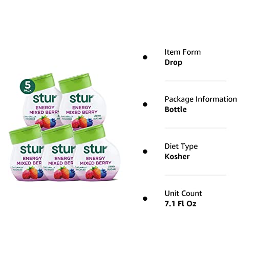 Stur Liquid Water Enhancers, Energy Mixed Fruit, 1.42 Ounce (Pack Of 5) #TOP1