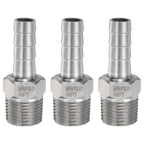 QUARKZMAN 3Pcs Inox Acier Tuyau Cannelé Raccord 0,4