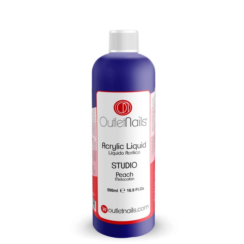 Liquido Acrilico Perfumado Melocotón Studio para uñas 500ml (Secado Medio) / Monómero para uñas acrílicas - Perfumado - Outlet Nails