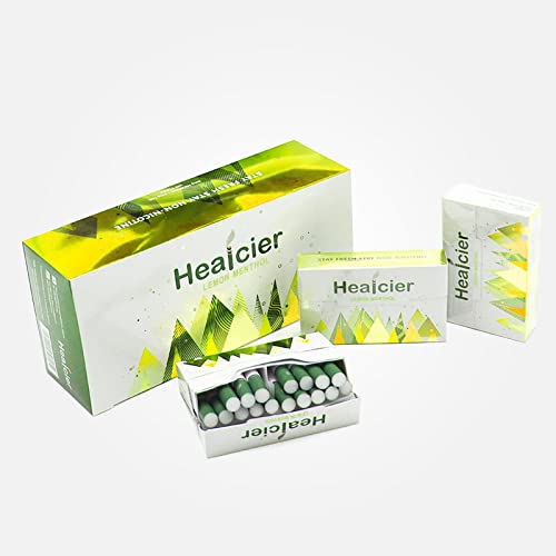 HEALCIER - 10er Pack - Herbal Sticks - tabakfrei, nikotinfrei - für HNB Geräte - Versand aus EU (Lemon/Menthol)