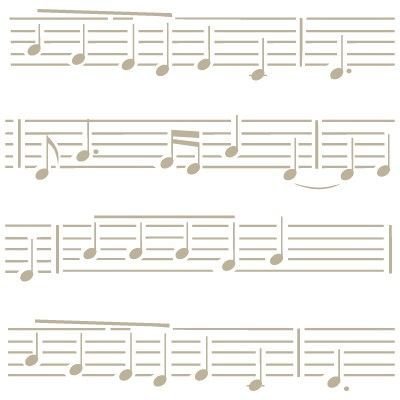 Stencil Mini Deco Sfondo 034 Partitura. Misure