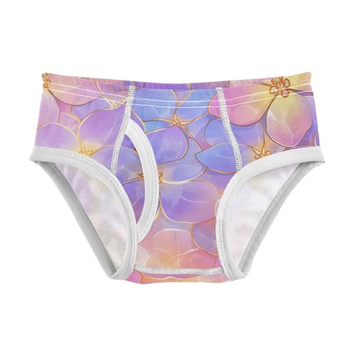 KLL Elegant Decorative Lilac Flower Tillable Toddler Boys' Comfort Boxer Briefs Cute Children Undies