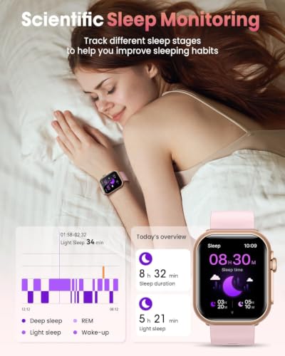Image of Smart Watch for Women Men Fitness: Smart Watch ,Fitness Tracker, 2 Bands