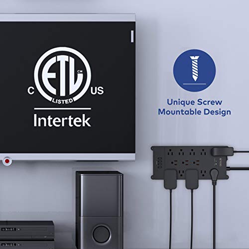 Image of TROND 13 Widely-Spaced Outlets Expansion with 4 USB Ports & TROND Ultra Thin Extension Cord with 2 USB-A and 1 USB-C Port