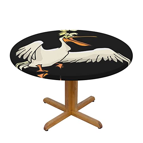 Nappe ronde pelican 138 cm TEMKIN avec elastique pour table de cuisine