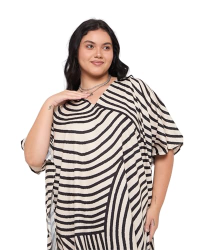 Image of Gypsie Blu Women Plus Size Kaftan Dress Beach Cover Up Maxi Dresses for Women, V-Neck Kimono Sleeve 1X-3X