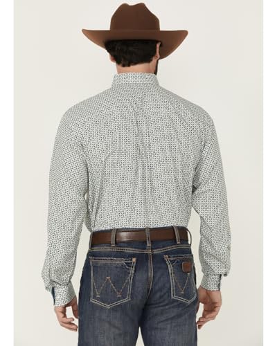 Cinch Western Shirt Men L/S Geometric Print Front XXL White MTW11058634